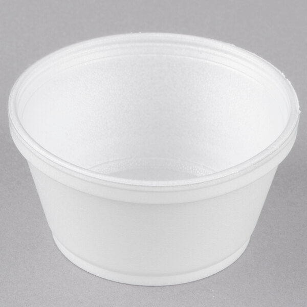 8 oz. White Customizable Foam Food Container