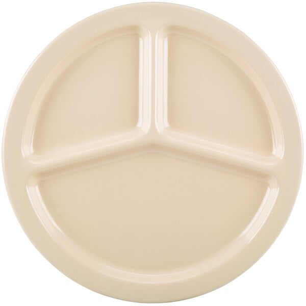 10" 3-Compartment Plate - 48/Case