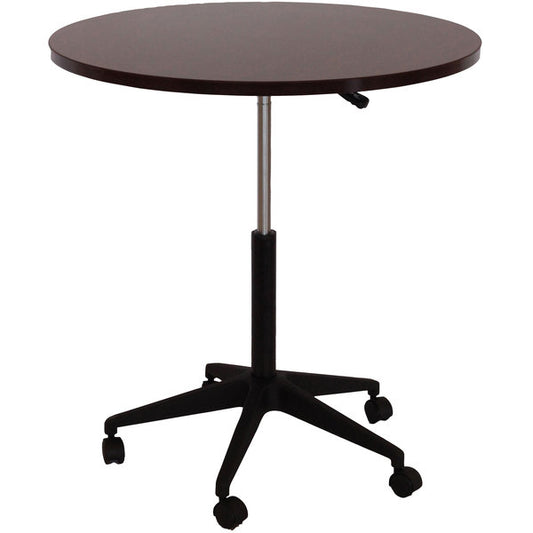 Mahogany Laminate 32" Round Mobile Office Table