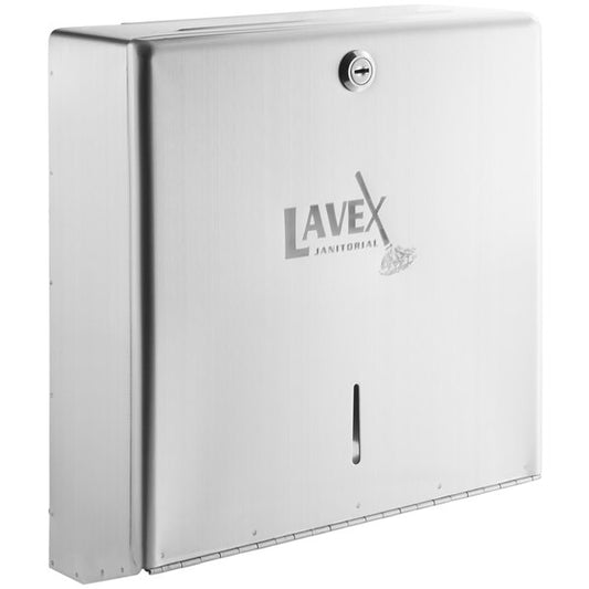 Stainless Steel 200 C-Fold or 275 Multifold Surface-Mounted Paper Towel Dispenser
