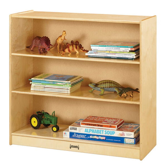 36" x 15" x 35" Natural Standard Fixed Straight-Shelf Bookcase
