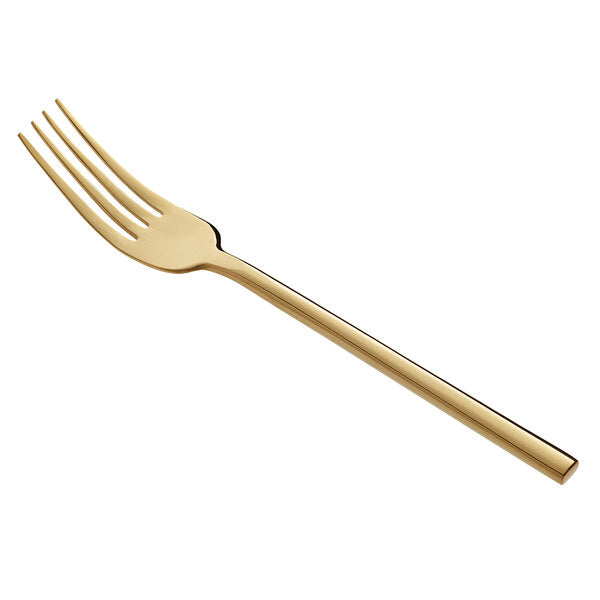 Gold 8 1/4" 18/0 Stainless Steel Forged Dinner Fork - 12/Case