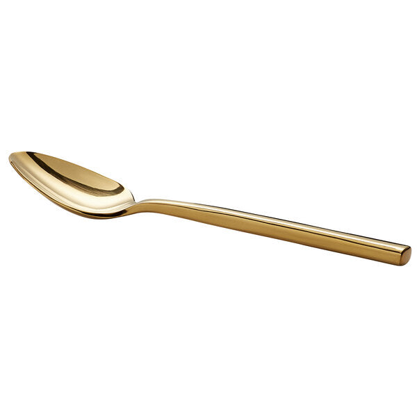 Gold 6 1/2" 18/0 Stainless Steel Forged Teaspoon - 12/Case