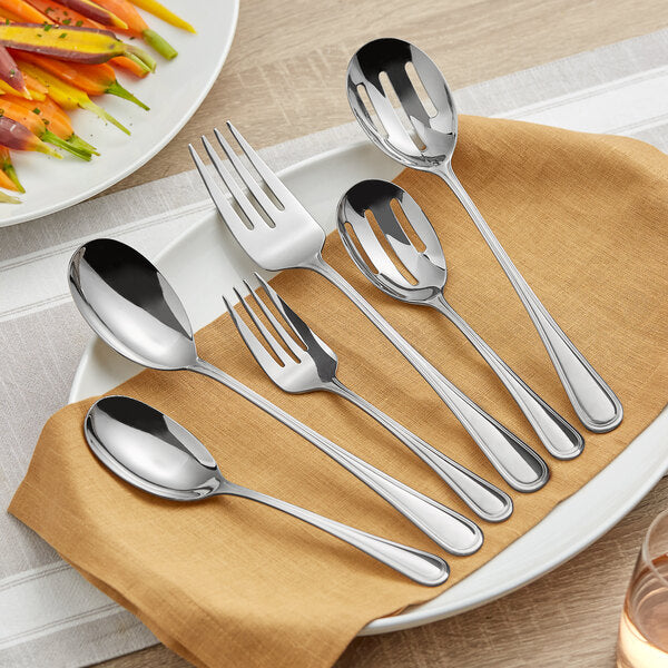11 1/4" 18/8 Stainless Steel Extra Heavy Weight Solid Serving Spoon