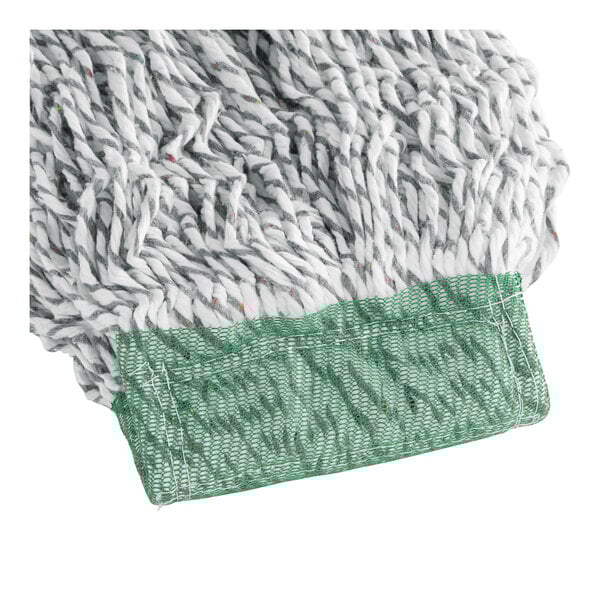 24 oz. #32 Blue and White Rayon Blend Looped End Finishing Wet Mop Head with 5" Headband