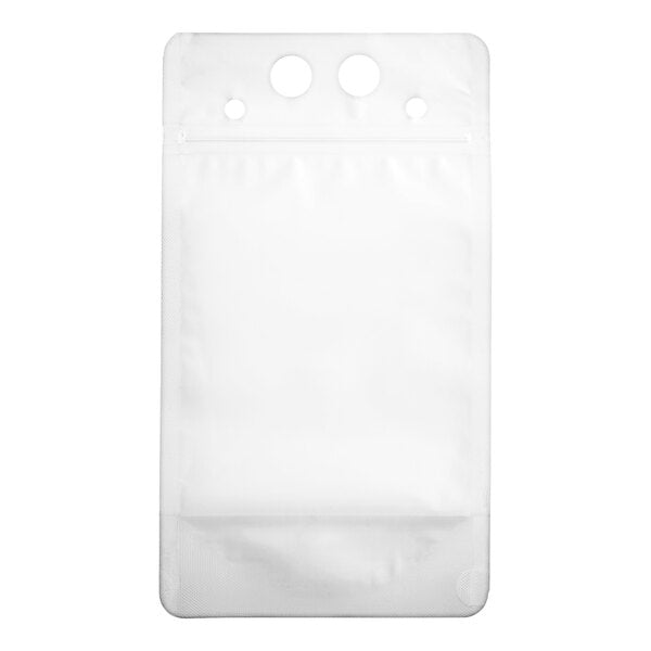 16 oz. Clear Plastic Single Zipper Drink Pouch (Case)