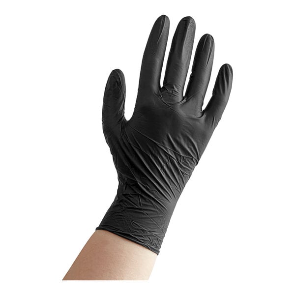 3 Mil Black Biodegradable Powder-Free Nitrile Gloves