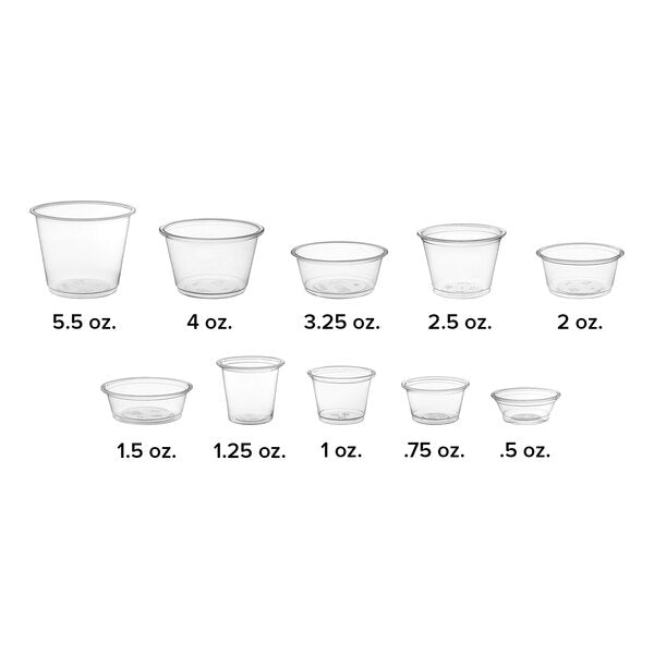 0.5 oz. Clear Plastic Souffle Cup / Portion Cup