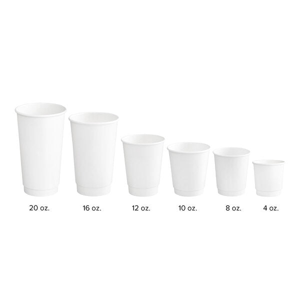 20 oz. White Smooth Double Wall Paper Hot Cup