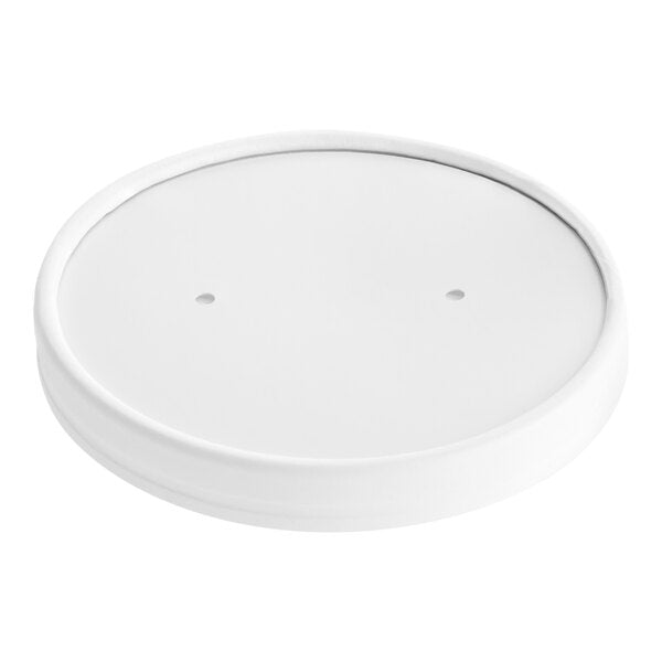 32 oz. White Paper Soup / Hot Food Cup Vented Lid