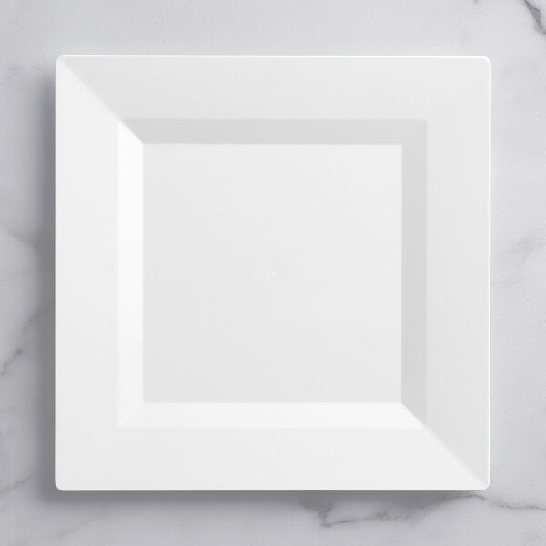 Florence 10" Square White Plastic Plate