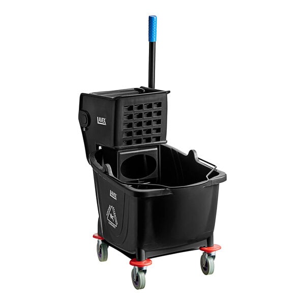 35 Qt. Black Mop Bucket & Side Press Wringer Combo