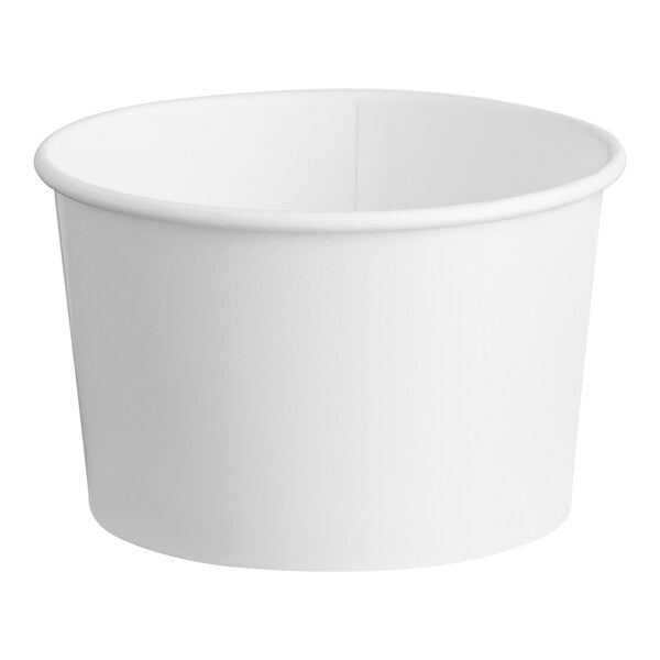 8 oz. White Double Poly-Coated Paper Food Cup