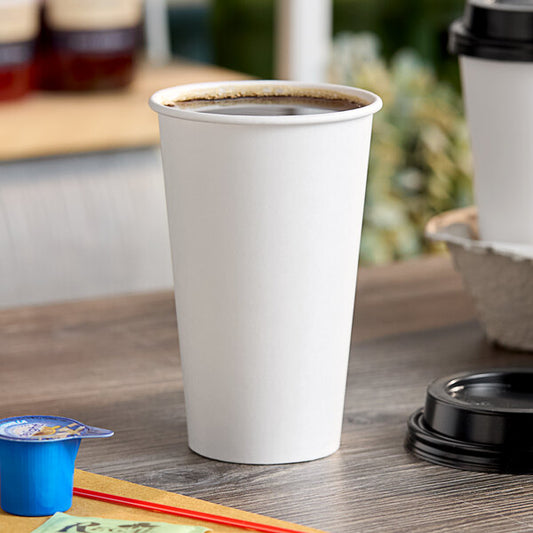 16 oz. White Poly Paper Hot Cup