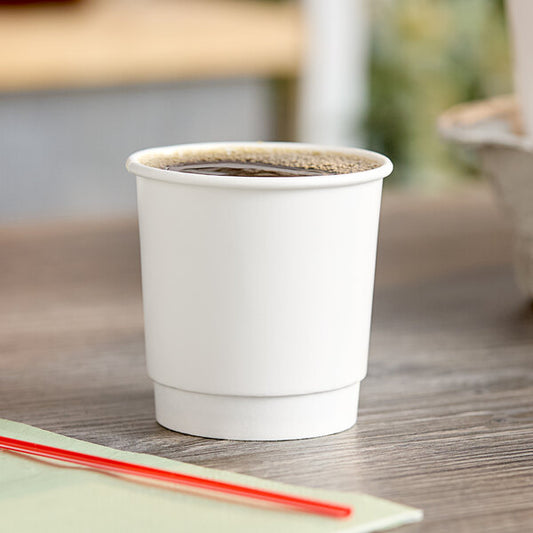 4 oz. White Smooth Double Wall Paper Hot Cup
