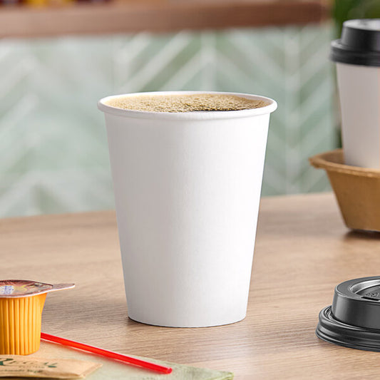 12 oz. White Poly Paper Hot Cup