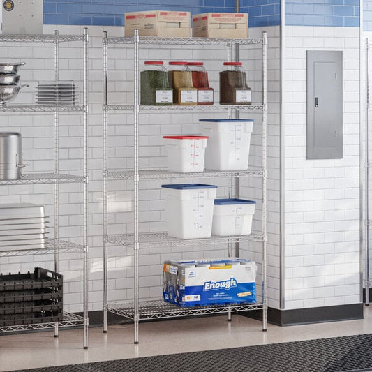 18" x 36" NSF Chrome 5-Shelf Kit with 72" Posts