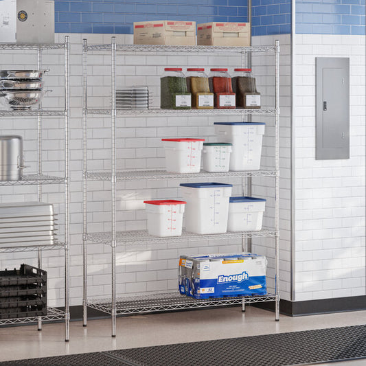 18" x 48" NSF Chrome 5-Shelf Kit with 72" Posts