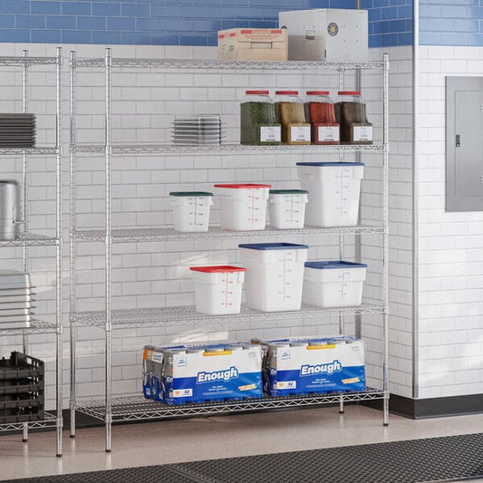 18" x 60" NSF Chrome 5-Shelf Kit with 72" Posts