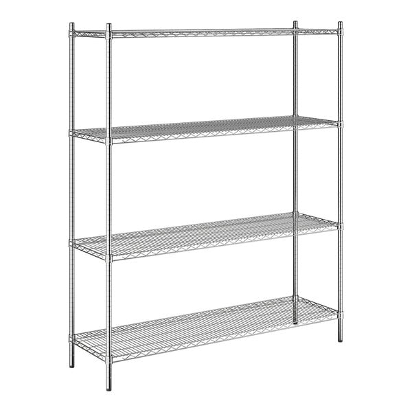 18" x 60" NSF Chrome 4-Shelf Kit with 72" Posts