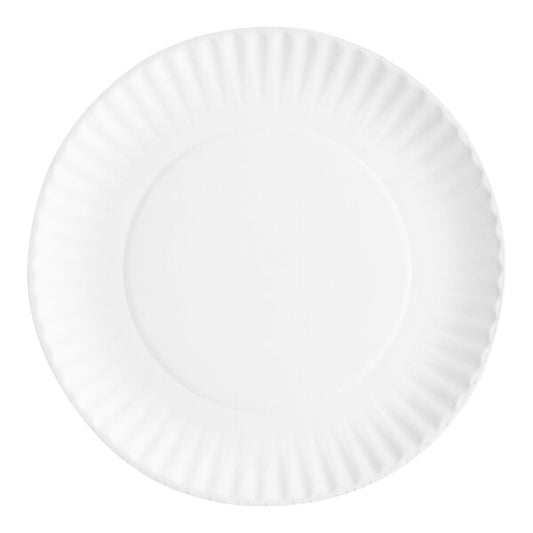 9" White Coated Paper Plate