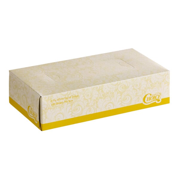 100 Sheet 2-Ply Facial Tissue Box - 30/Case