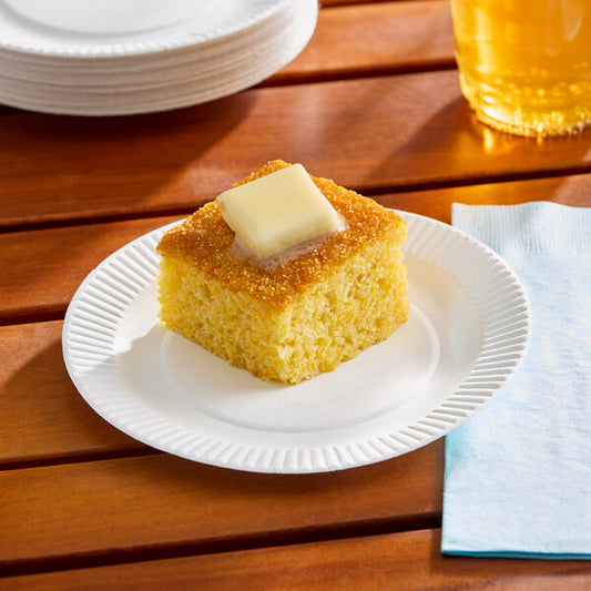 6" White Uncoated Paper Plate