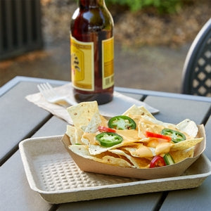 8" x 6" Molded Fiber / Pulp Rectangular Tray