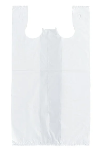 13" x 10" x 23" .551 Mil White Large Medium-Duty T-Shirt Bag