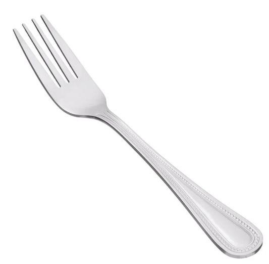 7 1/2" 18/0 Stainless Steel Medium Weight Dinner Fork - 12/Case