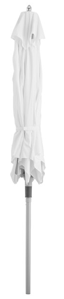 9' White Push Lift Aluminum Umbrella