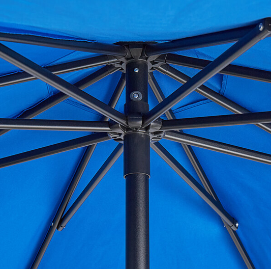 7 1/2' Pacific Blue Push Lift Steel Umbrella