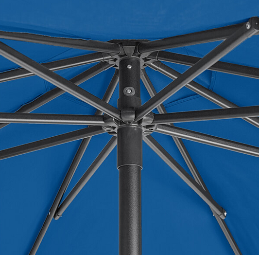 7 1/2' Royal Blue Push Lift Steel Umbrella