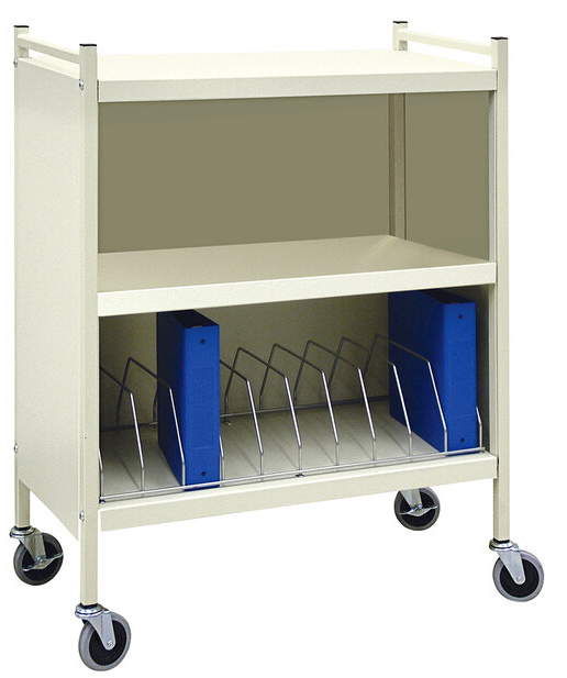 Beige Closed Binder Cart