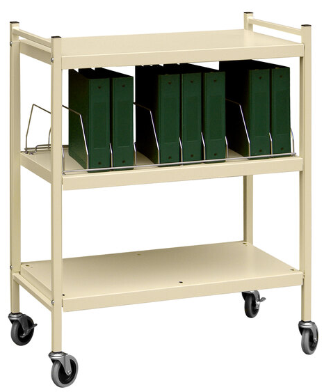 Beige Open Binder Cart