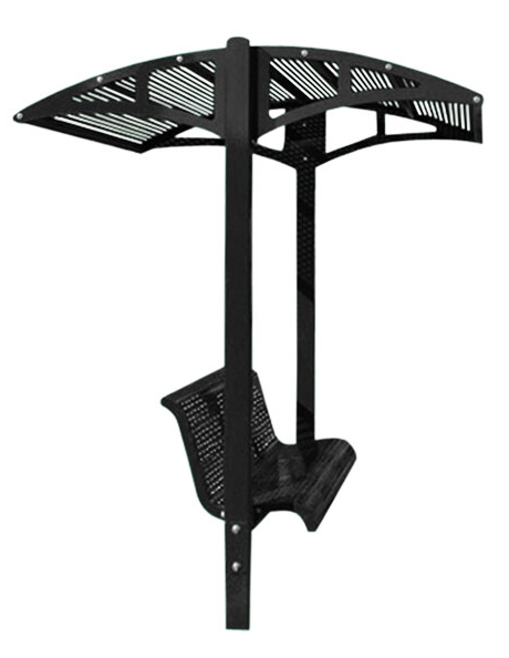 6' Jet Black Inground Mounted Park Bench