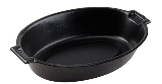 8 oz. Black Laminated Oval Foam Casserole Dish