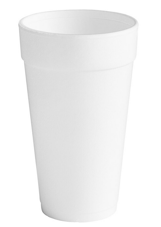 20 oz. White Customizable Foam Cup