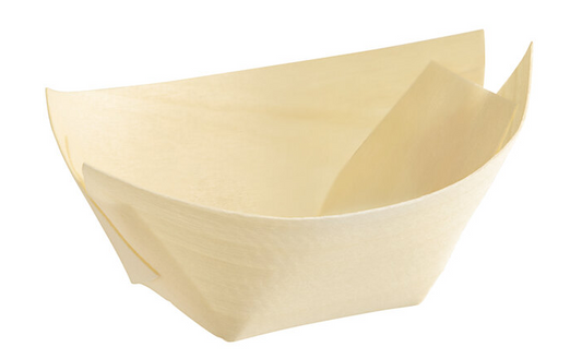 2 1/2" Disposable Wooden Food Boat