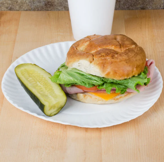 9" White Uncoated Paper Plate