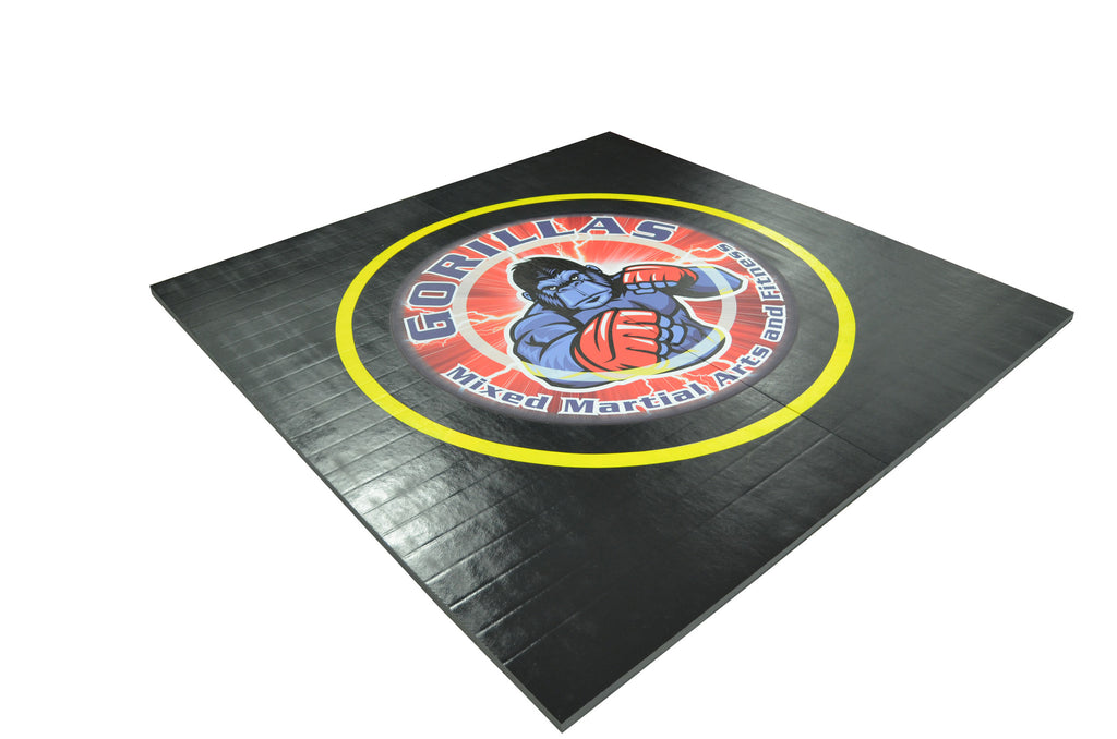 CUSTOM PRINTED 8' X 8' X 1 3/8" ROLL-UP WRESTLING MAT
