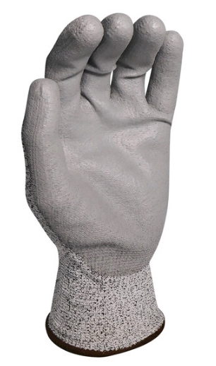 Level A5 HDPE Gloves with Gray Polyurethane Palm Coating