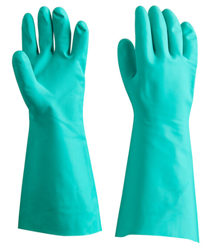 13" Green 11 Mil Unlined Nitrile Gloves - 12/Pack