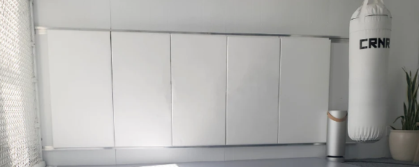 CUSTOM WOOD BACKED GYM WALL PADDING PANELS 2' X 4'