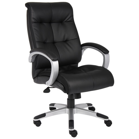 Black Double Plush High Back Executive Chair