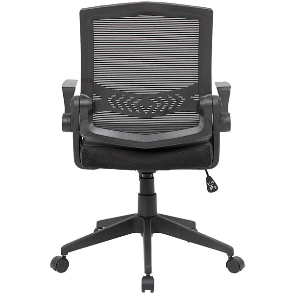 Black Flip Arm Mesh Task Chair
