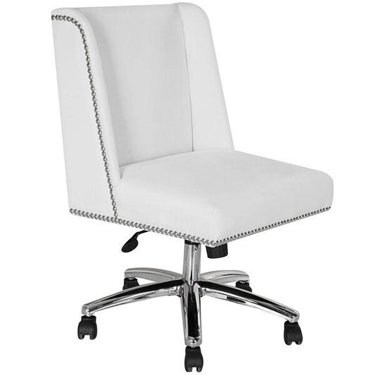 White Decorative Task Chair