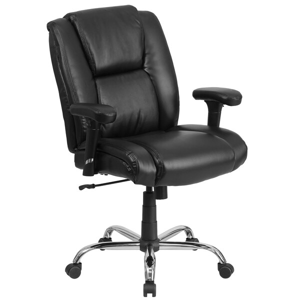 Big & Tall Black Mid-Back Office Chair