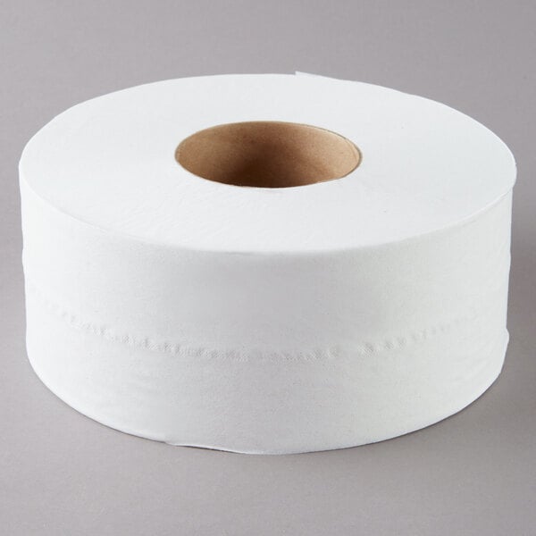 2-Ply Jumbo 1000' Toilet Paper Roll with 9" Diameter - 12/Case