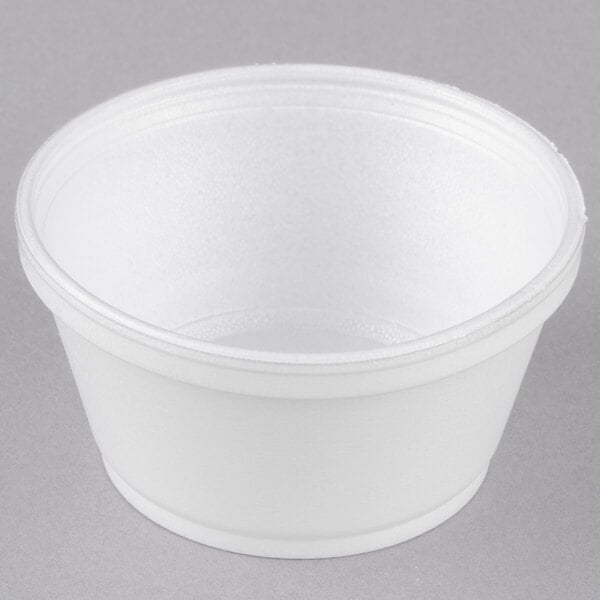 8 oz. White Customizable Foam Food Container